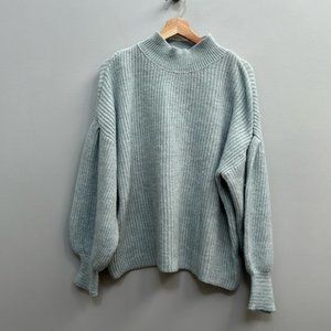 Anthropologie Maeve Baby Blue Knit Sweater Size XL